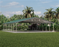 Triple Wide Boxed Eave Style Metal Carport 26' x 36' x 6'