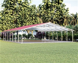 Triple Wide Boxed Eave Style Metal Carport 28' x 36' x 6'