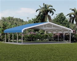 Triple Wide Regular Style Metal Carport 26' x 21' x 6'