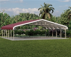 Triple Wide Regular Style Metal Carport 30' x 26' x 6'