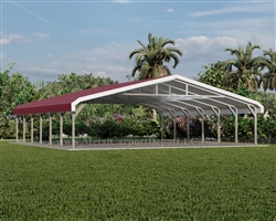 Triple Wide Regular Style Metal Carport 30' x 31' x 6'