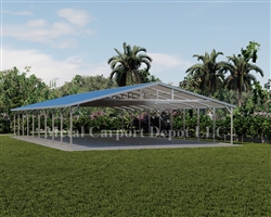 Triple Wide Boxed Eave Style Metal Carport 26' x 46' x 6'