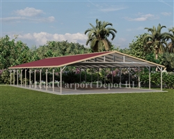 Triple Wide Boxed Eave Style Metal Carport 26' x 51' x 6'