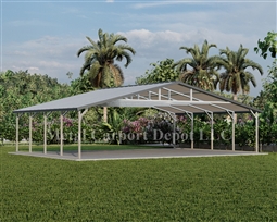 Triple Wide Boxed Eave Style Metal Carport 28' x 21' x 6'