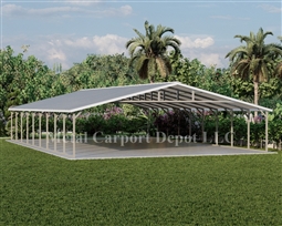 Triple Wide Boxed Eave Style Metal Carport 28' x 46' x 6'