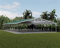 Triple Wide Boxed Eave Style Metal Carport 28' x 51' x 6'