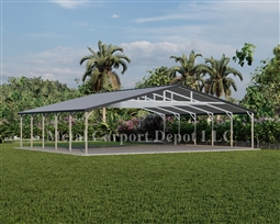 Triple Wide Boxed Eave Style Metal Carport 30' x 26' x 6'