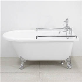 65" Towel Bar Classic Clawfoot Tub & Faucet Pack - Acrylic Bathtub | Baths Of Distinction