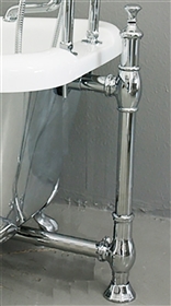 British Lever Vintage Clawfoot Bath Tub Drain in Chrome | Baths Of Distinction