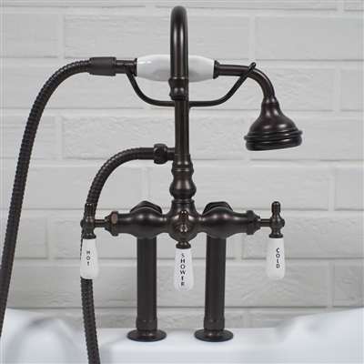 Edwardian Deck Mounted Tub Filler in Oil Rubbed Bronze