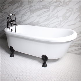 Empress 67in Water and Air Jet Clawfoot Bathtub