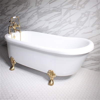 Empress 73in Hot Water and Air Clawfoot Bathtub