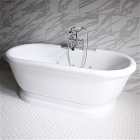 Empress 69in Water and Air Jet Pedestal Bathtub