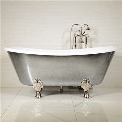 LUXWIDE Calypso ACH59 59in White Clawfoot Tub