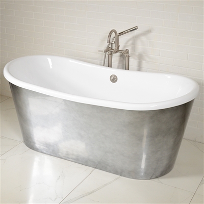LUXWIDE Calypso ACHSK59 59in White Skirted Tub