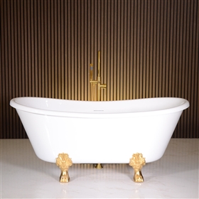 Calypso-WH73 73 Inch French Bateau Clawfoot Tub