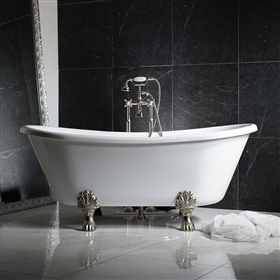 LUXWIDE Calypso WH67 67in White Clawfoot Tub