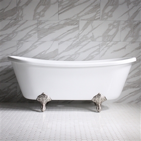 59in Hotel Collection French Bateau Clawfoot Tub