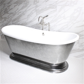 CHRISTOFORO AIR67 Freestanding 67" Air Jetted French Bateau Tub