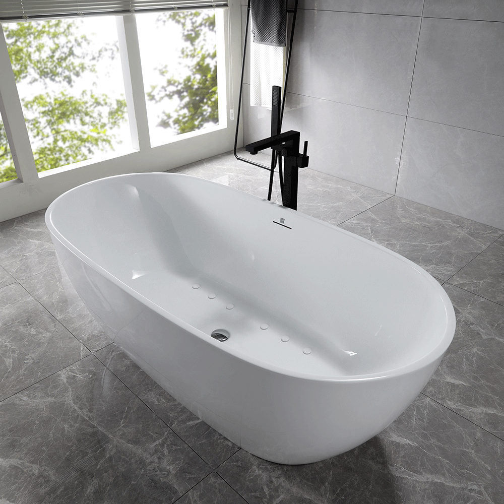 Adoni Luxury Freestanding Bathtub, Tub with Jets