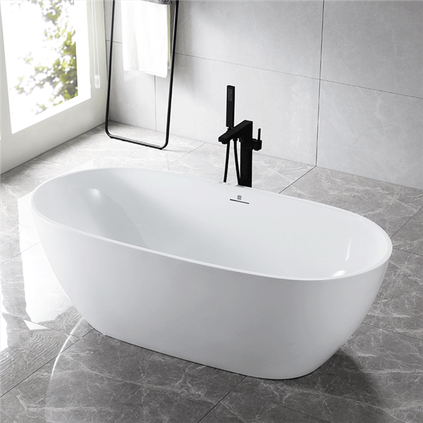 SanSiro Aquino Freestanding 67x32in Air Jetted Modern Bathtub