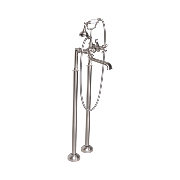 Victoriana Free Standing Tub Filler in Brushed Nickel | Baths Of Distinction