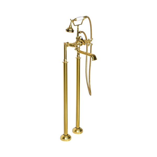 Victoriana Free Standing Tub Filler in Brushed Brass