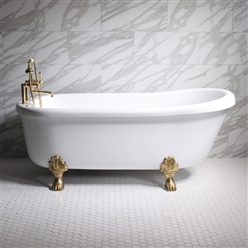 SanSiro67A Freestanding 67" Air Jetted Slipper Clawfoot Tub