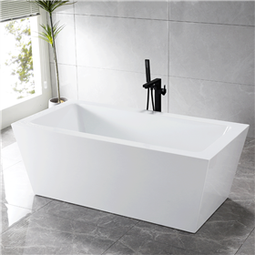 59in Modern Rectangle Bathtub with Center Drain
