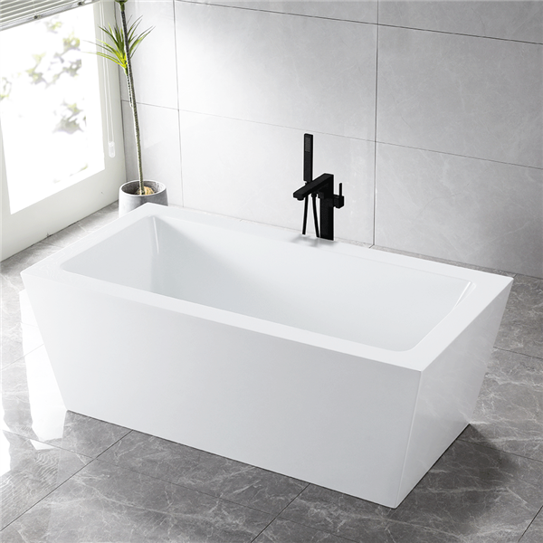 67in Modern Rectangle Bathtub with End Drain