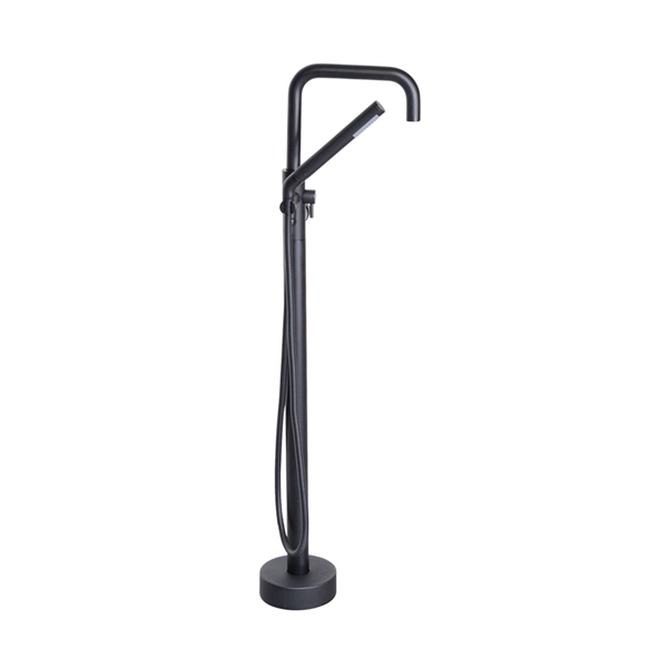 'The Waterlands' No.017MB Freestanding Floor Mounted Tub Faucet in Matte Black