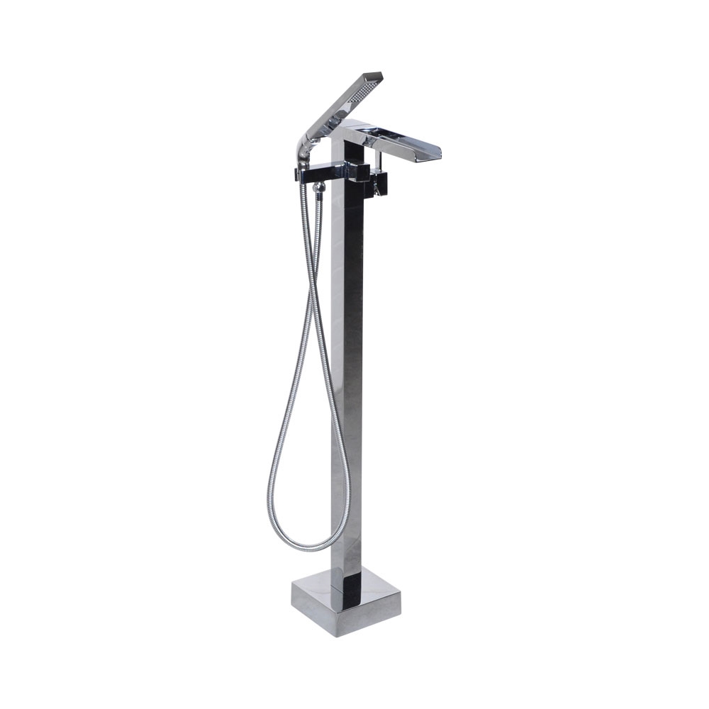 Wall Mounted Handheld Shower Holder with Integrated Hose Connection in Polished Chrome Finish