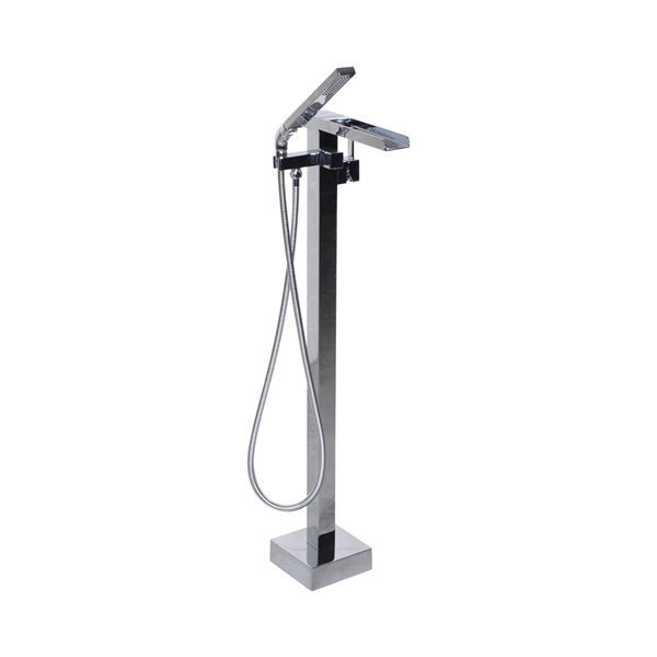 'The Waterlands' No.041PC Freestanding Floor Mounted Tub Faucet in Polished Chrome