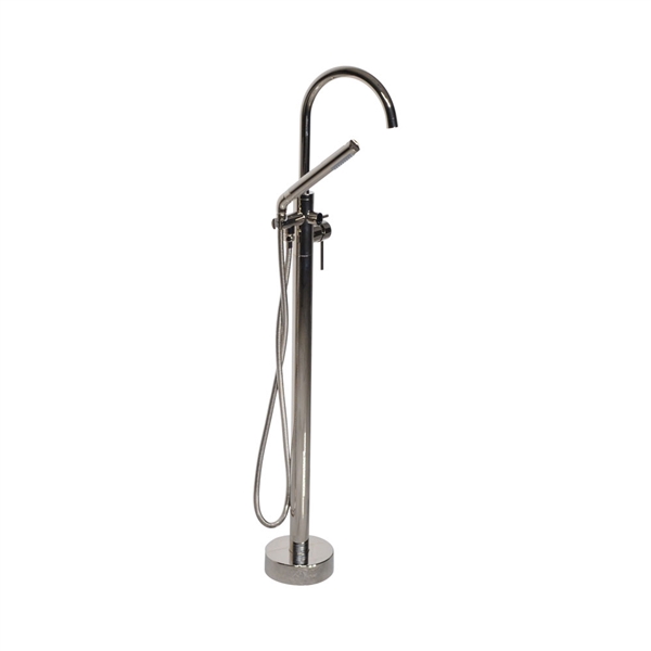 'The Waterlands' No.172PN Freestanding Floor Mounted Tub Faucet in Polished Nickel