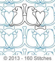 Digital Quilting Design Best Friends by 160 Stitches.