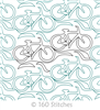 Digital Quilting Design Bicycles by 160 Stitches.