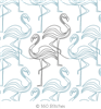 Digital Quilting Design Flamingos by 160 Stitches.