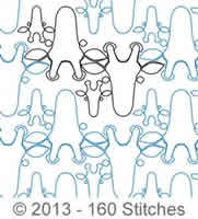 Digital Quilting Design Giraffes by 160 Stitches.