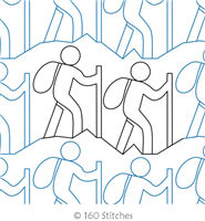 Digital Quilting Design Hikers by 160 Stitches.