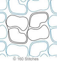 Digital Quilting Design Kidney Stones by 160 Stitches.