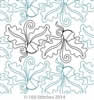 Digital Quilting Design Oak Ribbons by 160 Stitches.