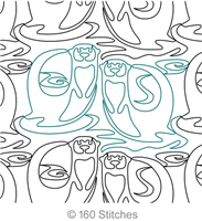 Digital Quilting Design Otter Nonsense by 160 Stitches.