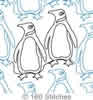 Digital Quilting Design Penguins by 160 Stitches.