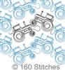 Digital Quilting Design Tractor Panto by 160 Stitches.