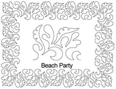 Digital Quilting Design Beach Party Border Set by Anne Bright.