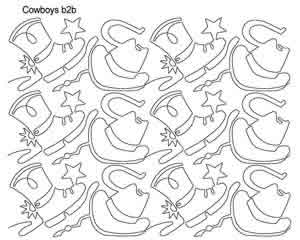 Digital Quilting Design Cowboy b2b by Anne Bright.