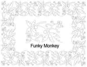 Digital Quilting Design Funky Monkey Border Set by Anne Bright.