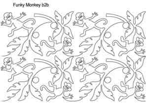 Digital Quilting Design Funky Monkey b2b by Anne Bright.
