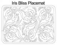 Digital Quilting Design Iris Bliss Placemat by Anne Bright.