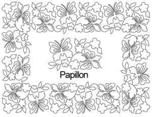 Digital Quilting Design Papillon Border Set by Anne Bright.